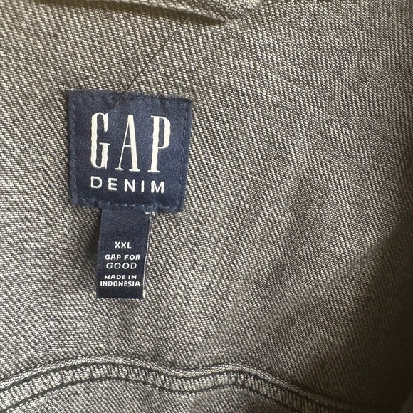 Black Denim Long Coat - Picture 3 of 4